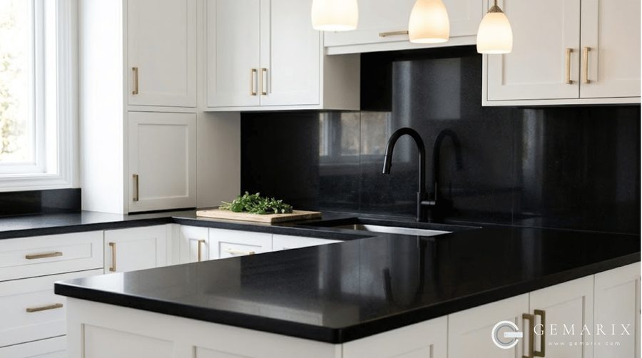 Absolute Black Granite Kitchen Countertops