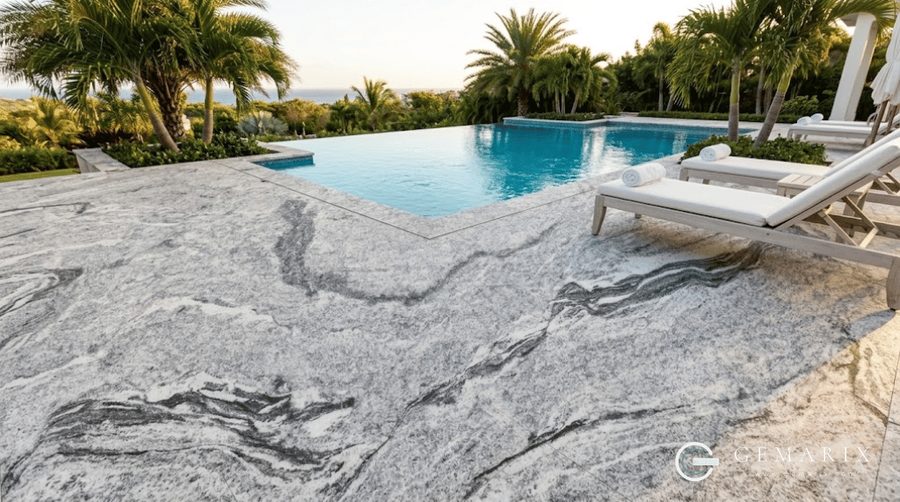 Aspen White Granite Exterior Paving