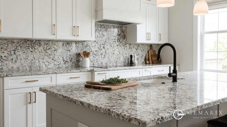 Bianco Antico Granite Kitchen Countertops