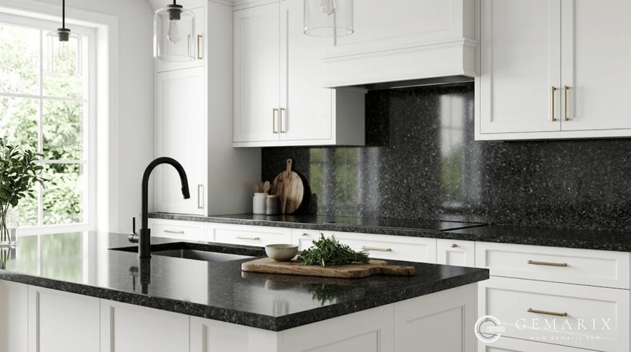 Black Pearl Granite Kitchen Countertops