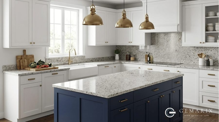 Classic White Granite Kitchen Countertops