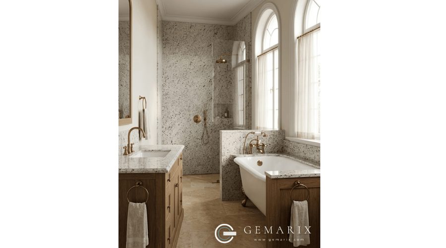 Classic White Granite Bathroom Vanities