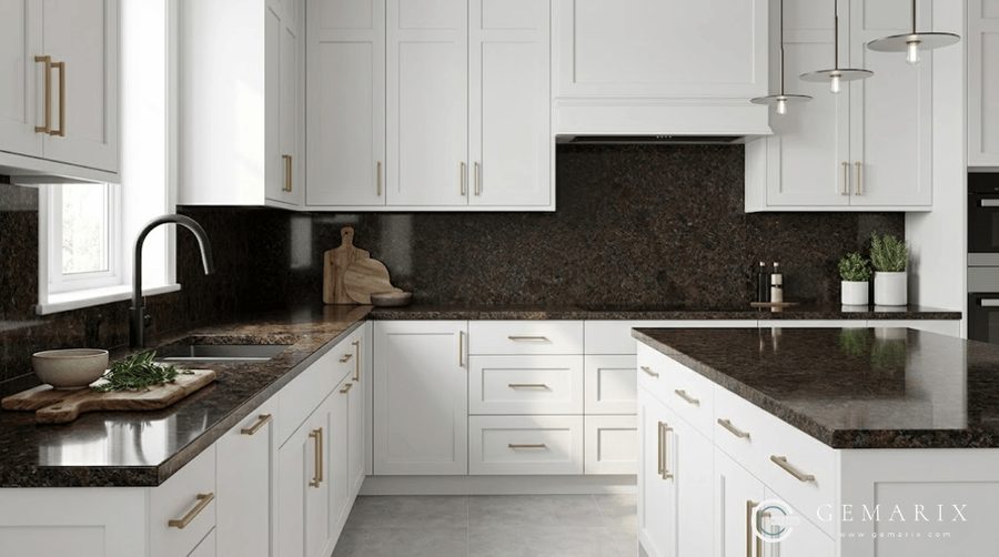 Coffee Brown Granite Kitchen Countertops