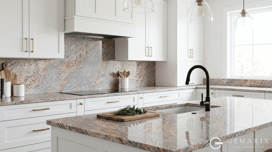 Colombo Juparana Granite Kitchen Countertops