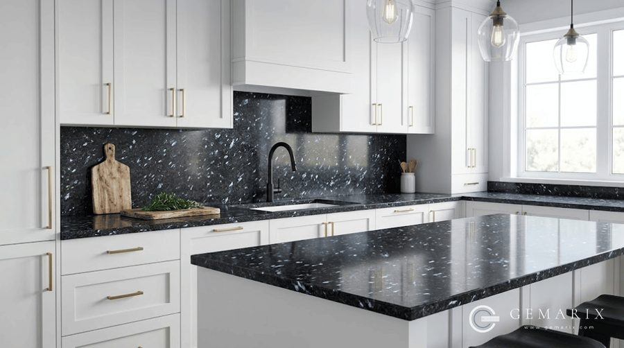 Flash Blue Granite Kitchen Countertops