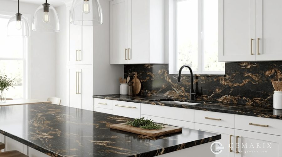 Fusion Black Granite 2 Kitchen Countertops