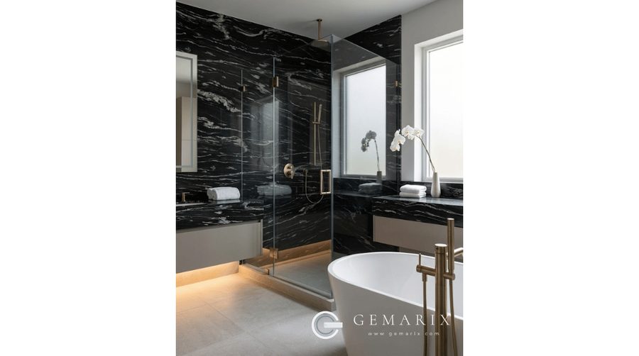 Fusion Black Granite Bathroom Surfaces