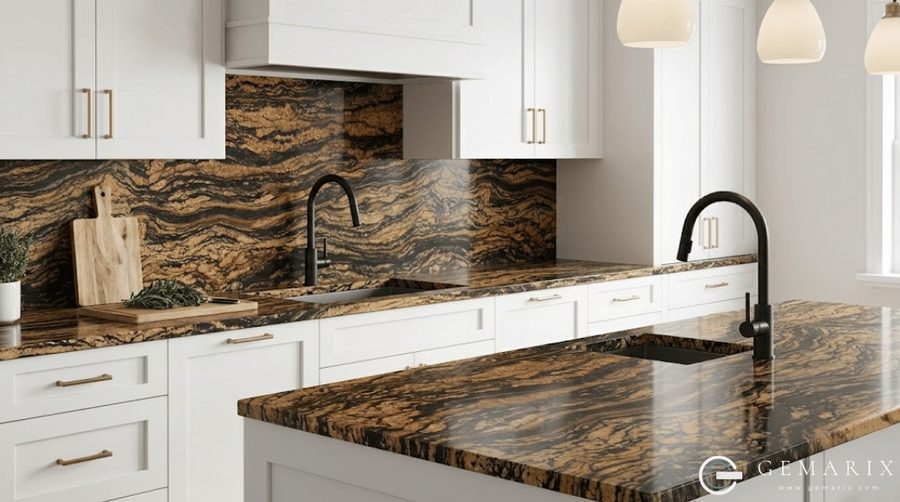 Fusion Gold Granite Kitchen Countertops