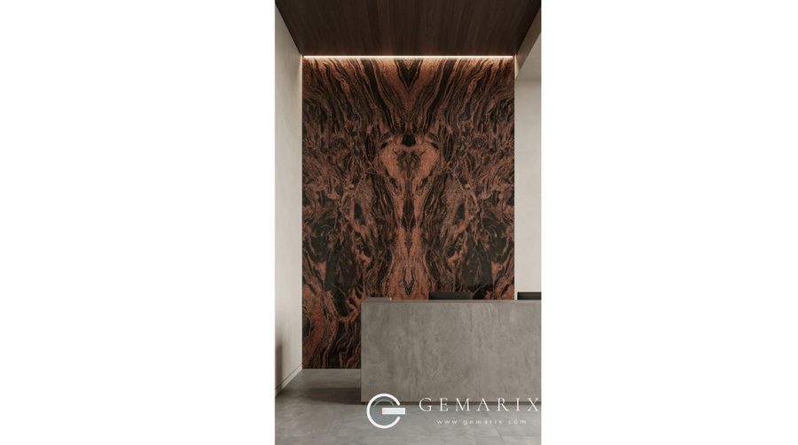Indian Aurora Granite Feature Walls