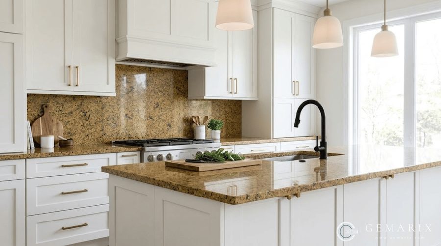 Inkas Gold Granite Kitchen Countertops