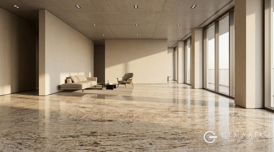 Ivory Brown Granite Flooring