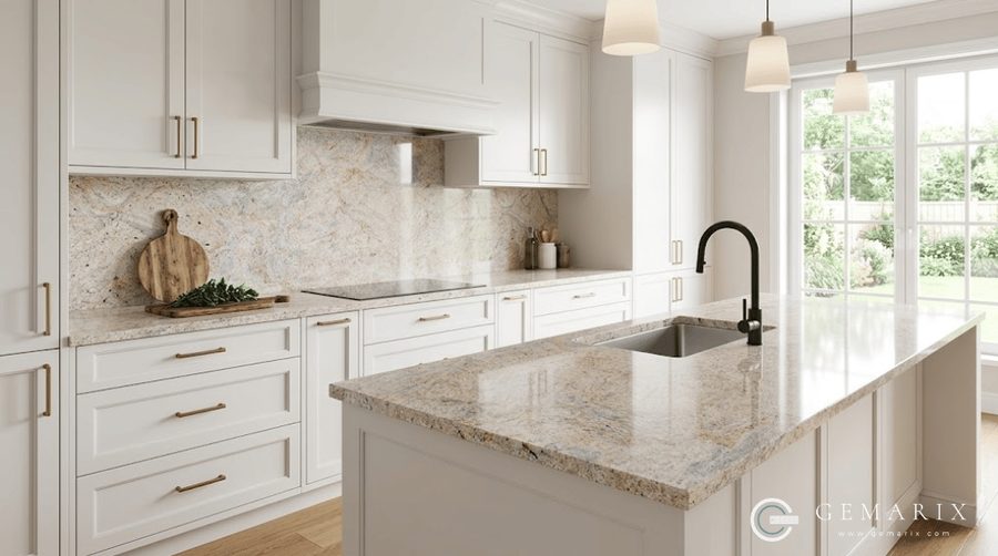 Ivory Fantasy Granite Kitchen Countertops