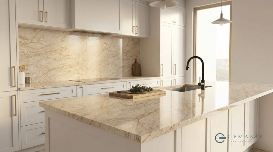 Ivory Gold Granite Kitchen Countertops