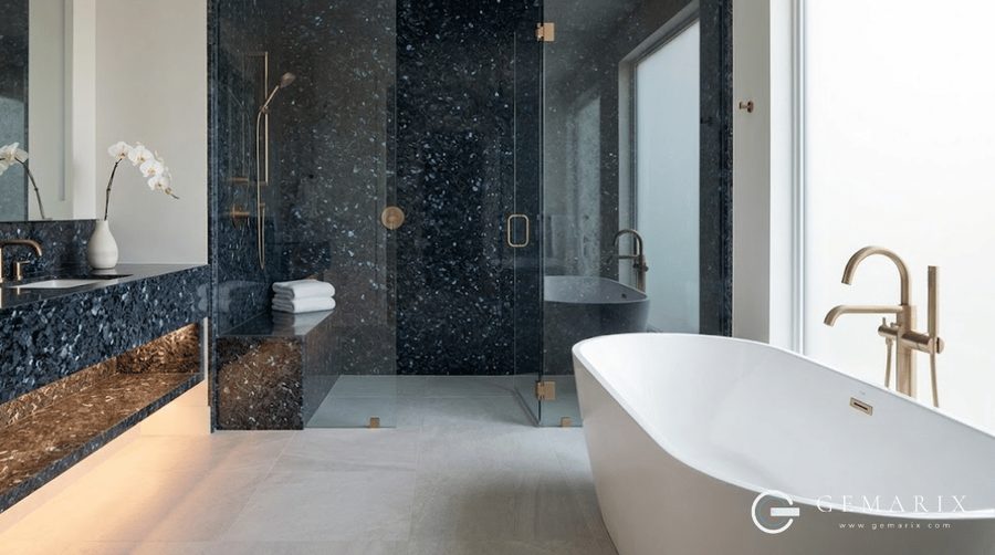 Labrador Blue Granite Bathroom Surfaces