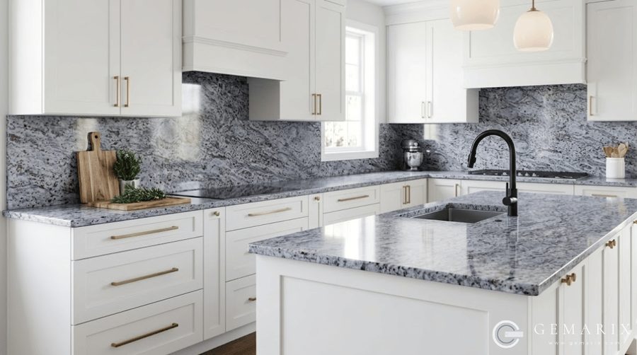 Lavender Blue Granite Kitchen Countertops