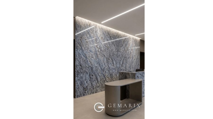 Lavender Blue Granite Feature Walls