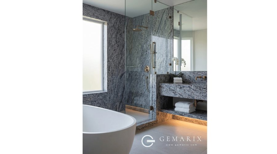 Lavender Blue Granite Bathroom Surfaces