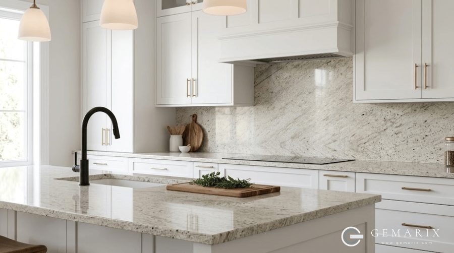 Millennium Cream Granite Kitchen Countertops