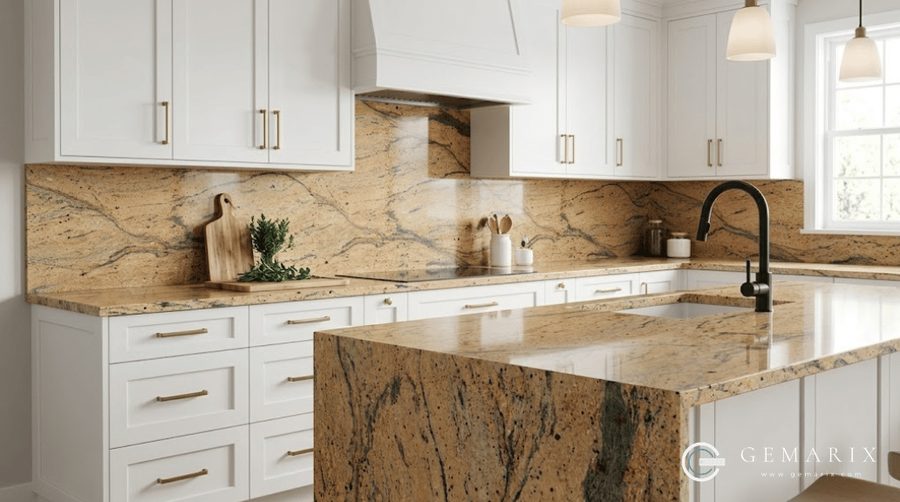 Prada Gold Granite Kitchen Countertops
