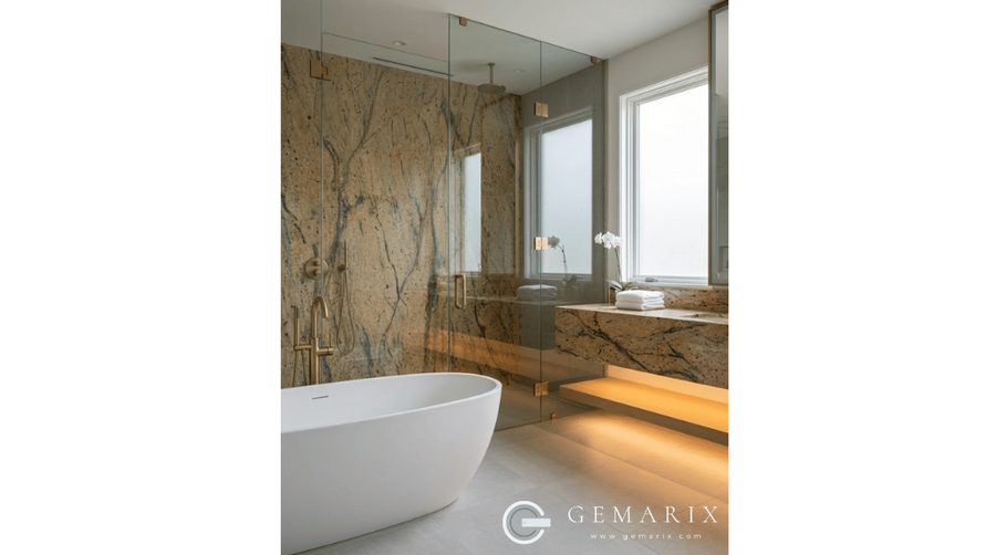 Prada Gold Granite Bathroom Vanities