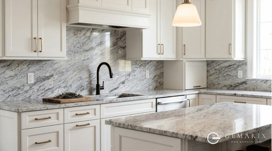 River White Granite Kitchen Countertops