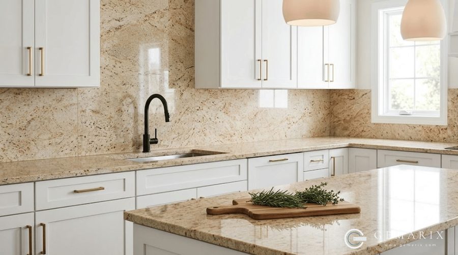 Shiva Gold Granite Kitchen Countertops