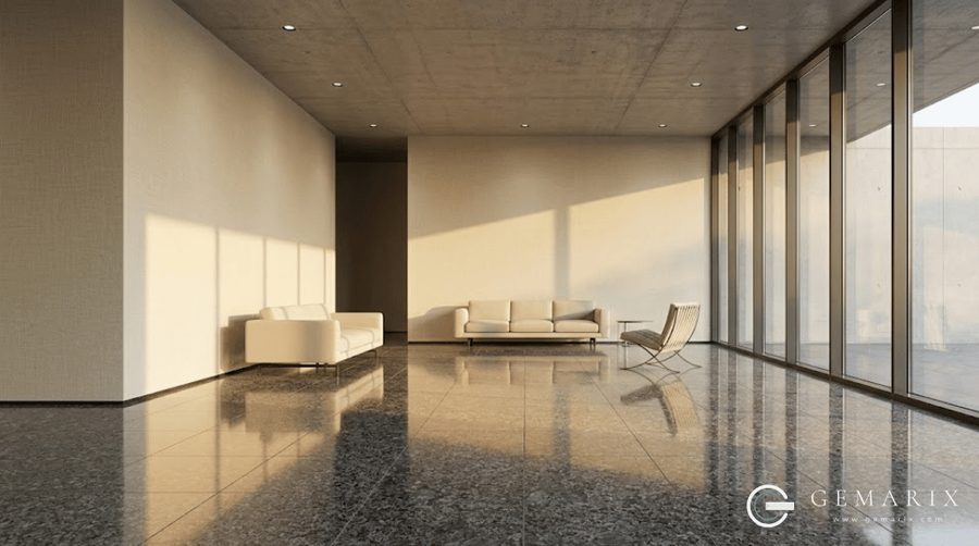 Steel Grey Granite Commercial Flooring