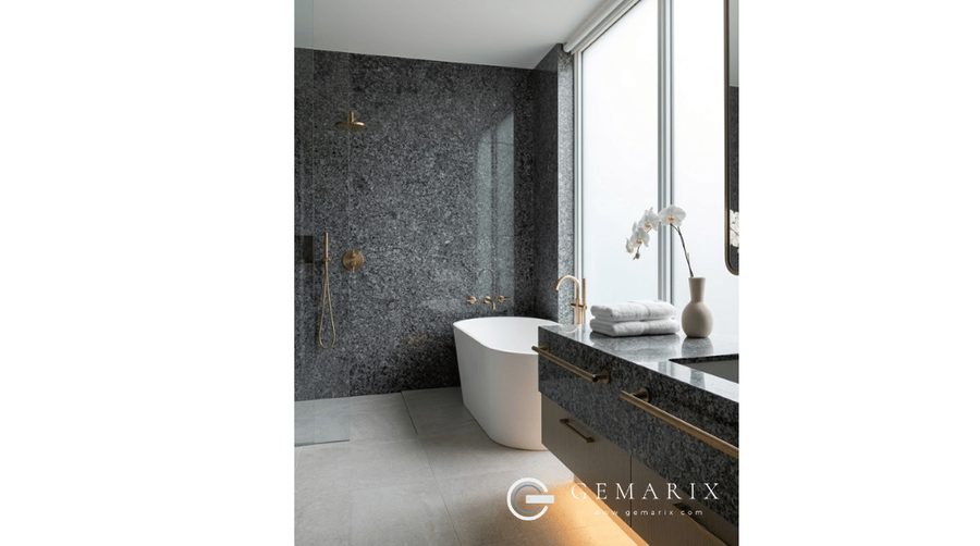 Steel Grey Granite Bathroom Surfaces