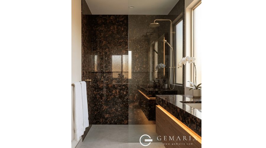 Tan Brown Granite Bathroom Vanities