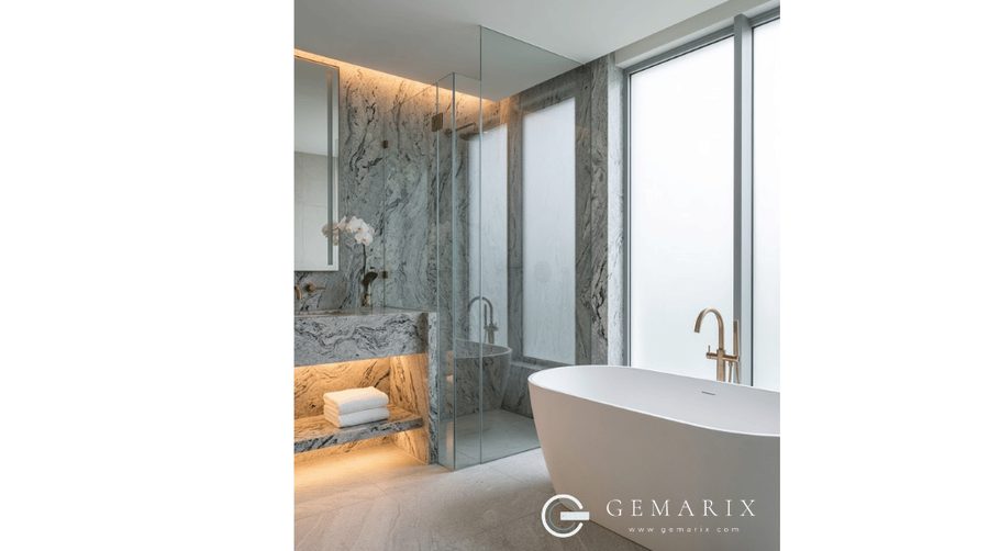 Viscount White Granite Bathroom Vanities