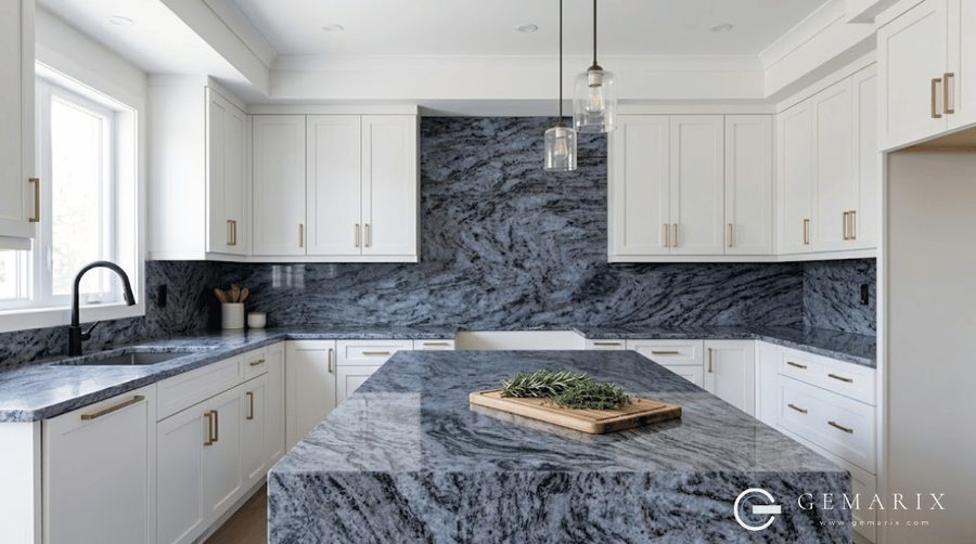 Vizag Blue Granite Kitchen Countertops