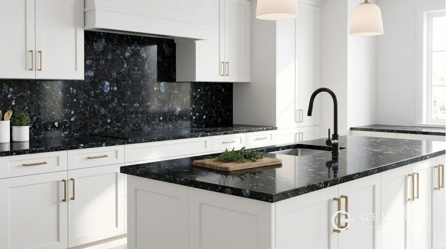 Volga Blue Granite Kitchen Countertops