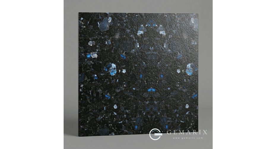 Volga Blue Granite Leathered finish