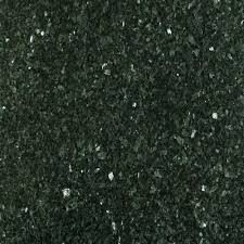 Green Pearl Granite slab &mdash; deep green with pearlescent mineral shimmer and dark mica highlights