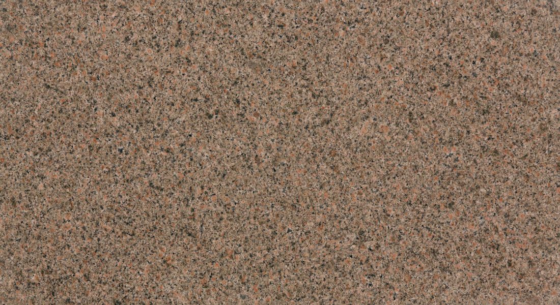 Z Brown Granite slab &mdash; chocolate-brown to deep warm brown with cream and dark mineral inclusions