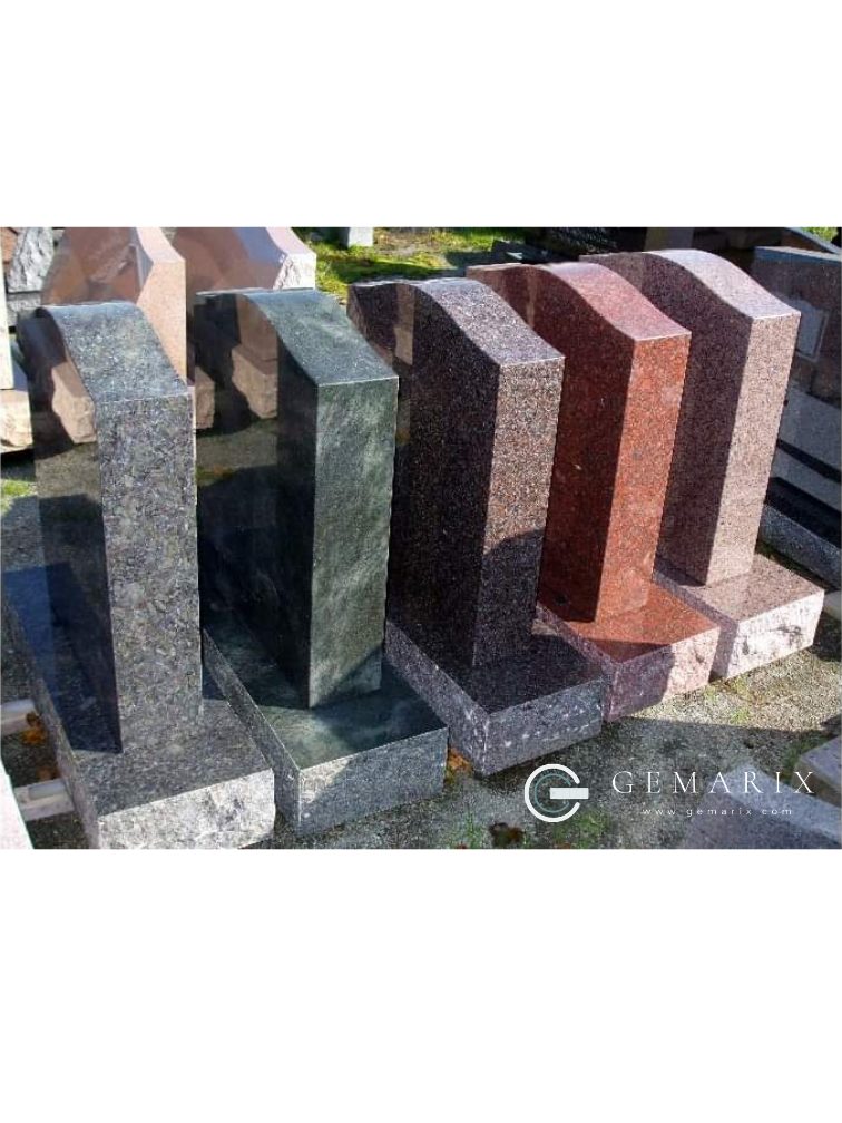 Mixed Granite Headstone Ledger Row